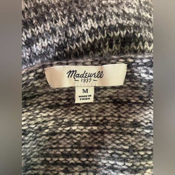 Madewell Threadmix Boatneck Black White Sweater - Picture 4 of 5